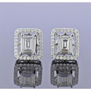 0.72ct Diamond 18k Gold Stud Earrings