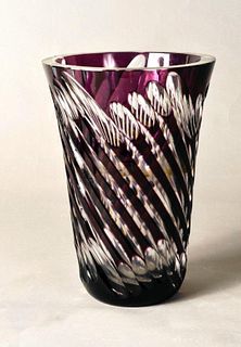 Lavender Crystal Vase