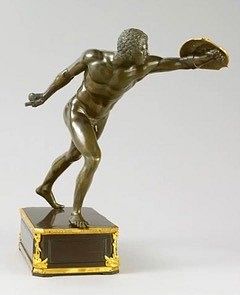 18th Century France Bronze  Model of the Borghese Gladiator Including NFT