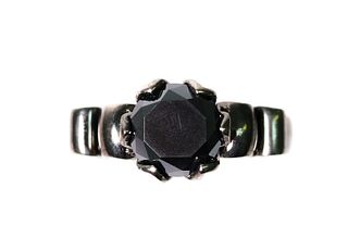 Custom 3.19ct Black Diamond Ring