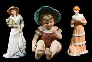 Group,  Three Vintage Porcelain Figurines