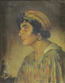 DIRNFELD, Frederick. Oil on Canvas Portrait