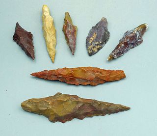 (7) Cocle Spear Points and Arrowheads
