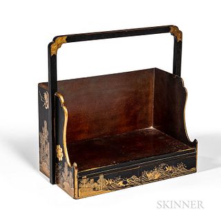 Maki-e Lacquered Handled Stand