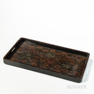 Maki-e Black-lacquered Tray
