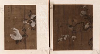 Two Album Leaves Depicting Birds and Flowers