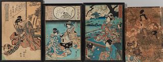 Four Utagawa School Woodblock Prints