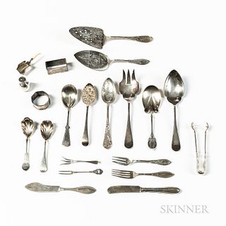 Assorted Sterling Silver and Silver-plate Serving Pieces