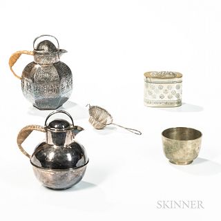Five Silver-plate Tea Items