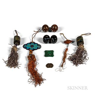 Ten Assorted Beads and Pendants