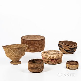 Six Baskets from California and the Northwest