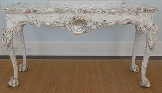 Shell Encrusted Georgian Style Rococo Form Console Table