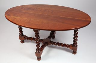 Signed D.R. Dimes Oval Cherry Coffee Table