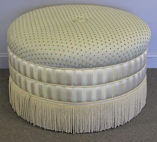 Large and Decorative Upholstered Pouf / Ottoman.