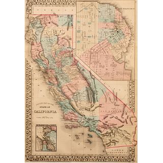 County Map of The State of California 1881
