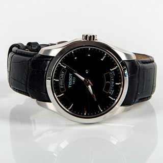 Tissot Couturier Black Leather Automatic Watch