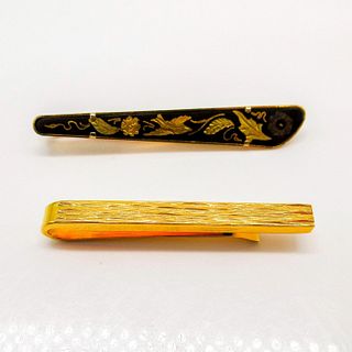 2pc Gold Tie Clips