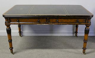 Maitland Smith Leather Top Partners Style Desk.