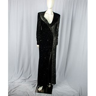 Christian Lacroix Black Long Sleeve Maxi Dress FRE Size 38