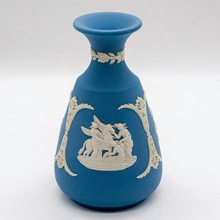 Wedgwood Pale Blue Jasperware Cameo Bud Vase