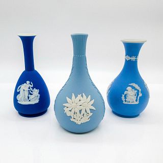 3pc Wedgwood Jasperware Vases