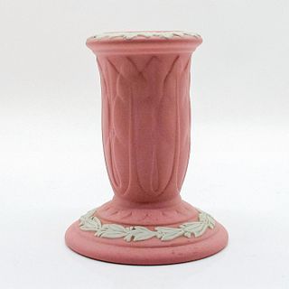 Wedgwood Porcelain Pink Jasperware Candlestick Holder