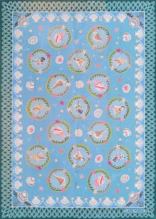Claire Murray Seashell Hooked Rug