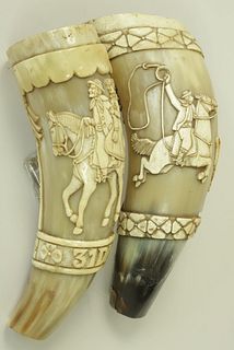 Pair of Vintage Gaucho Drinking Horns, mid 20th Century