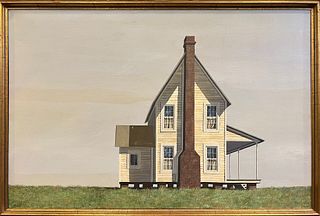 James Cromartie Oil on Linen "Victorian Home on the Plains"