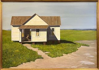James Cromartie Oil on Linen "Summer Seaside Cottage"