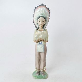 American Indian Boy 1006192 - Lladro Porcelain Figurine