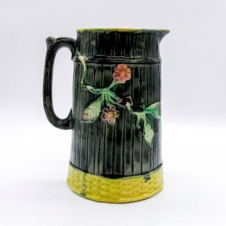 Majolica Pottery Floral Blossom Tree Pitcher