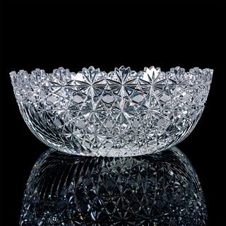 Large American Brilliant Cut Glass Bowl