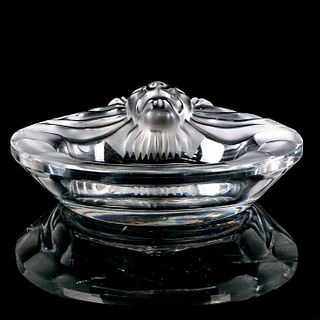 Lalique Crystal Tete De Lion Ashtray