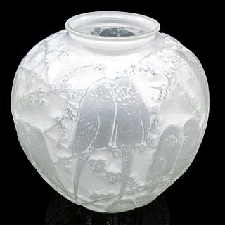 Vintage Consolidated Phoenix Glass Vase, Lovebirds
