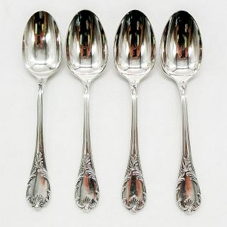 4pc Christofle Marly Pattern Silver Tea Spoons
