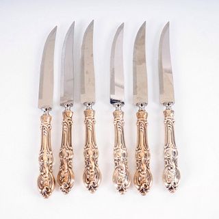 Vintage Set of 6 Sterling Silver Steak Knives