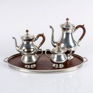 Daalderop Royal Holland Pewter Tea & Coffee 5 Piece Set