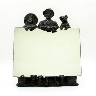 Rogers Silver Plate Co. Bronze Framed Mirror