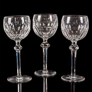3pc Waterford Curraghmore Hock Wine Glasses