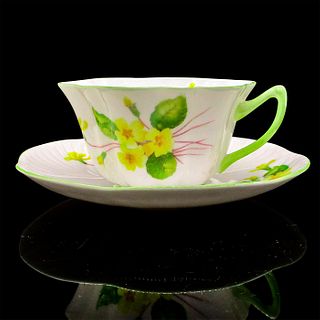 2pc Shelley England Cup and Saucer, Primrose