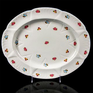 Shelley Oval Serving Platter, Rose Pansy Forget Me Not