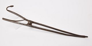Early Pipe Tongs with Acorn Finial
