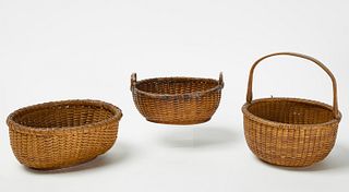 Three Small Nantucket Baskets