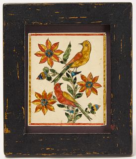 Fraktur with Birds and Flowers