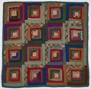 Shadow and Light Log Cabin Crib Quilt