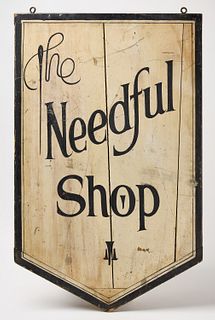 Sewing Trade Sign for Needful Shop