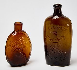 Two Amber Flasks