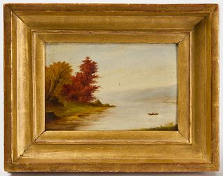 Primitive Hudson River Painting