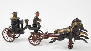 Horse Pulled Fire Truck Toy